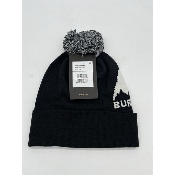 Burton Recycled Trope Beanie Adult Unisex Pom Topper True Black New - Picture 1 of 3